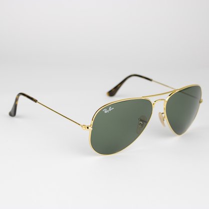 Óculos Solar Ray-Ban Aviador Dourado RB 3025L G-15 Óculos Solar Ray-Ban Aviador Dourado RB 3025L G-15