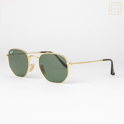 Óculos Solar Ray-Ban Hexagonal Dourado RB 3548-NL G-15