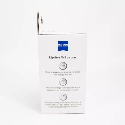 Zeiss Lens Wipes Lenços Umedecidos para Limpeza de Lentes, Óculos e Telas Digitais